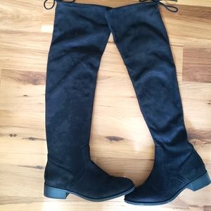 a.n.a. Suede Black Over-the-knee Women's boots size 7.5